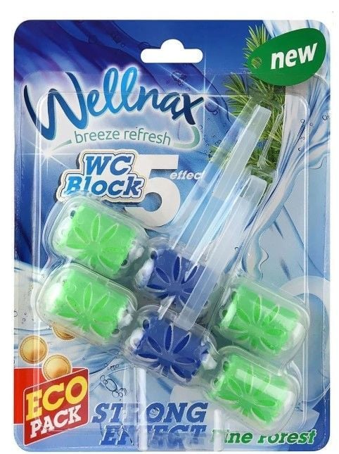 Wellnax Wc Klozet Blok Çam Tazeliği Kokusu 2'li Eko Paket