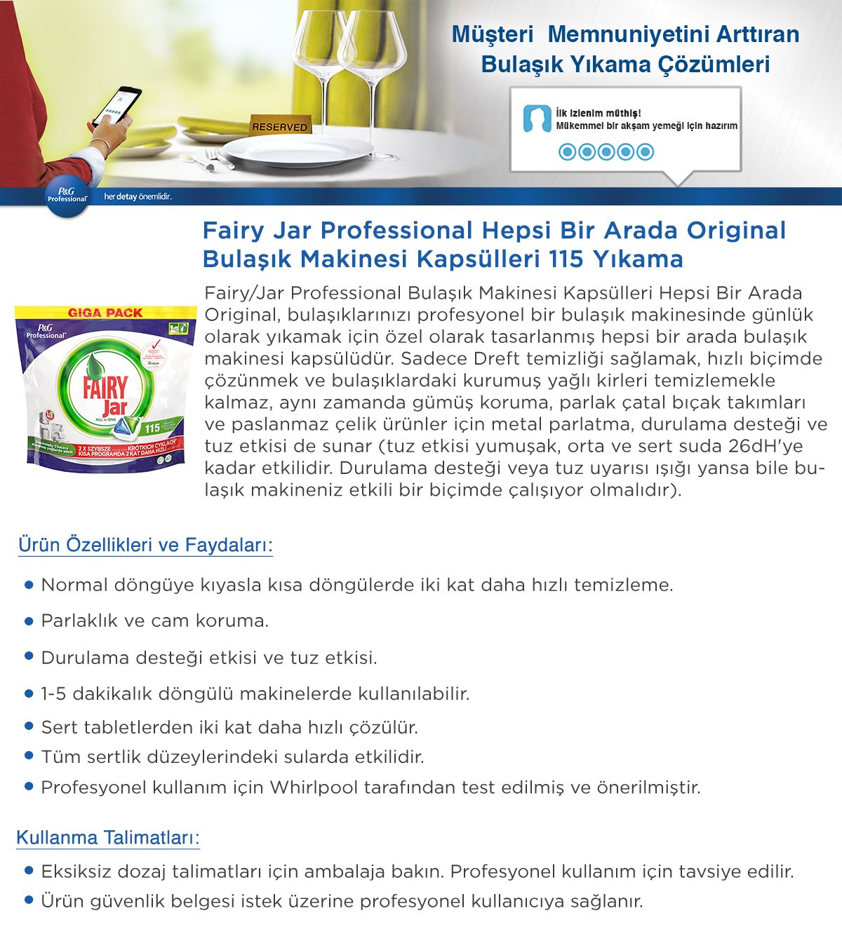 Fairy Platinum 115 Kapsül - Bulaşık Makinesi Tableti