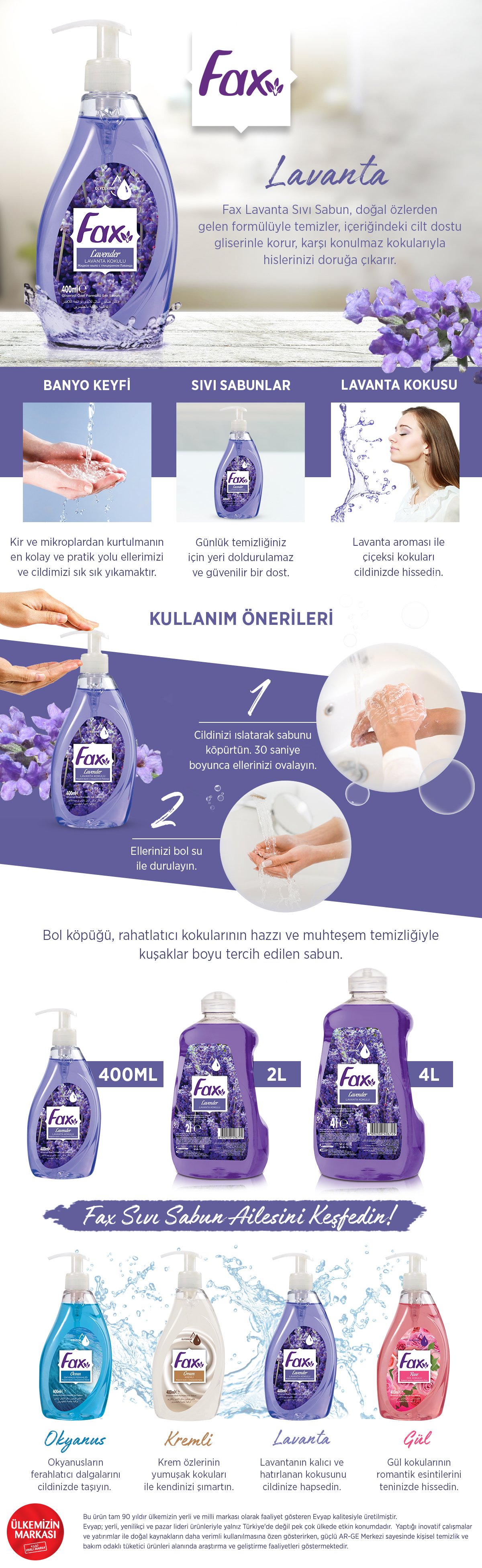 Fax Lavanta Sıvı Sabun 400ml
