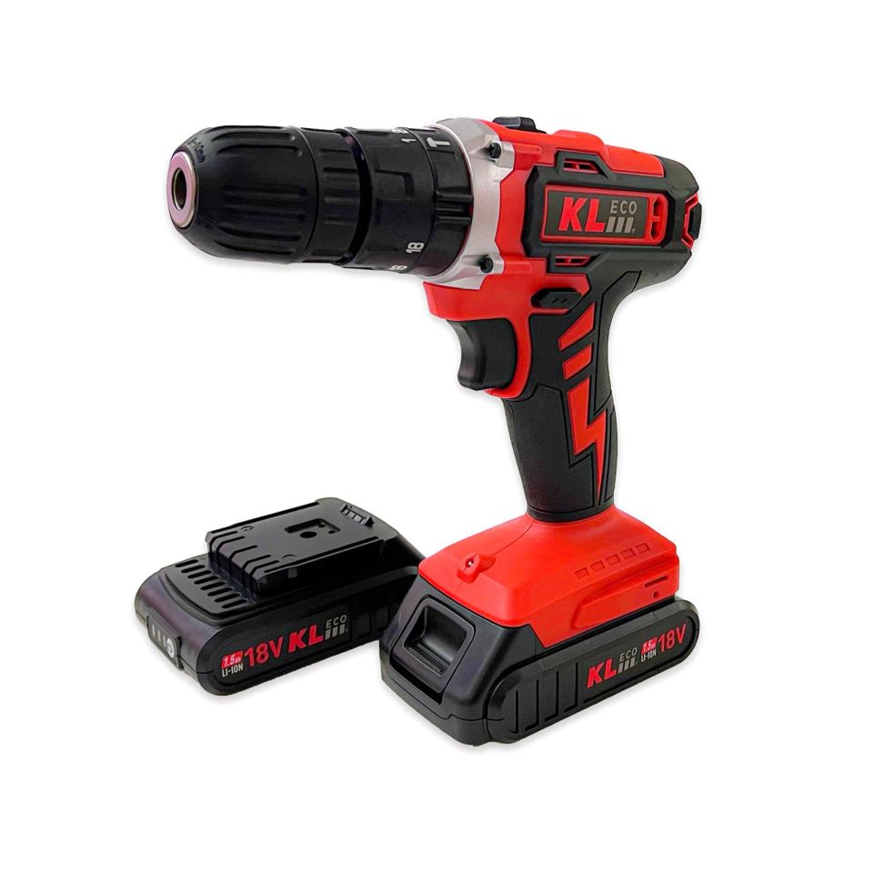 KLEco Ketm1875 18v/1.5 Ah Çift Akülü Darbeli Matkap + 750w Avuç Taşlama + 23 Parça Aksesuar