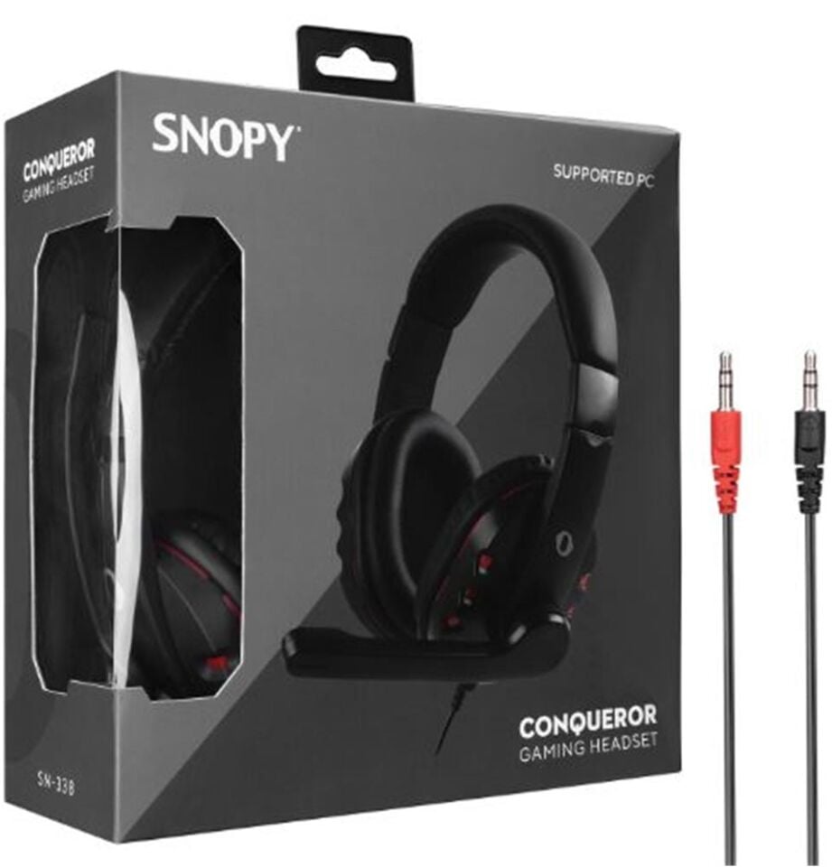 Snopy SN-338 Conqueror Siyah-kırmızı Gaming Oyuncu Mikrofonlu Kulaklık