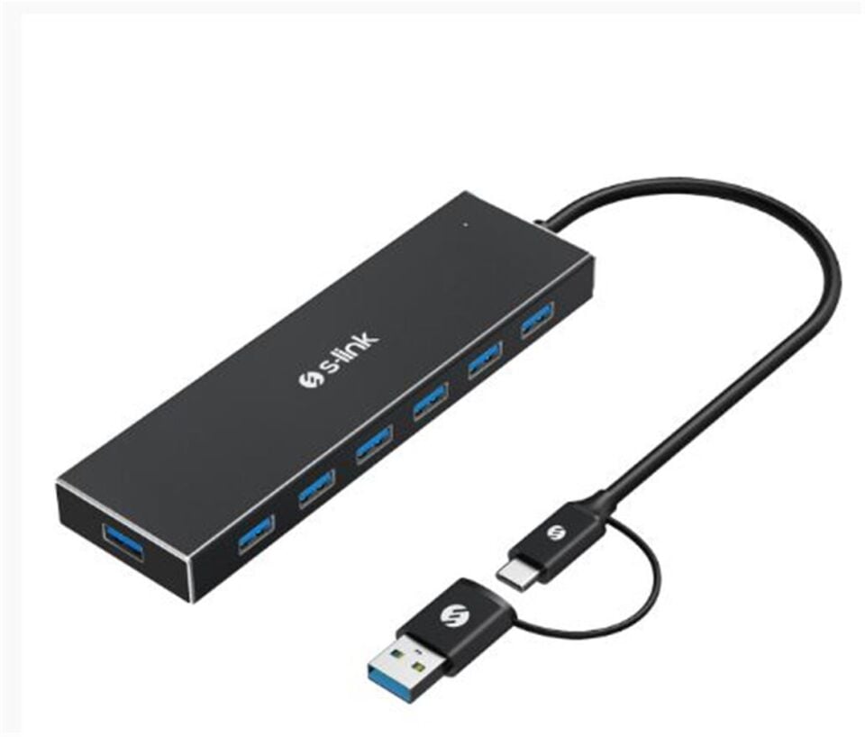 S-link SW-U317 USB 3.0 7 Port Hub Çevirici Adaptör