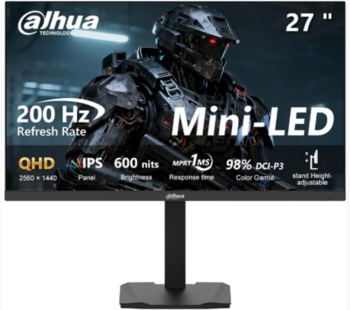 Dahua LM27-EM331A 27'' 200Hz 1ms 2-DP+2-HDMI+Audio out Pivot IPS Gaming Monitör