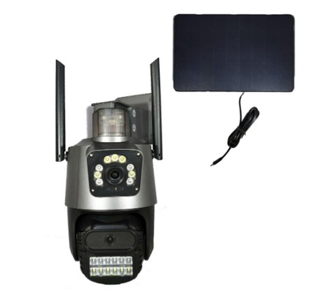 Apronx APX-WSP242 6Mp 2.8mm 4G Solar Çift Kamera 19 Led PTZ