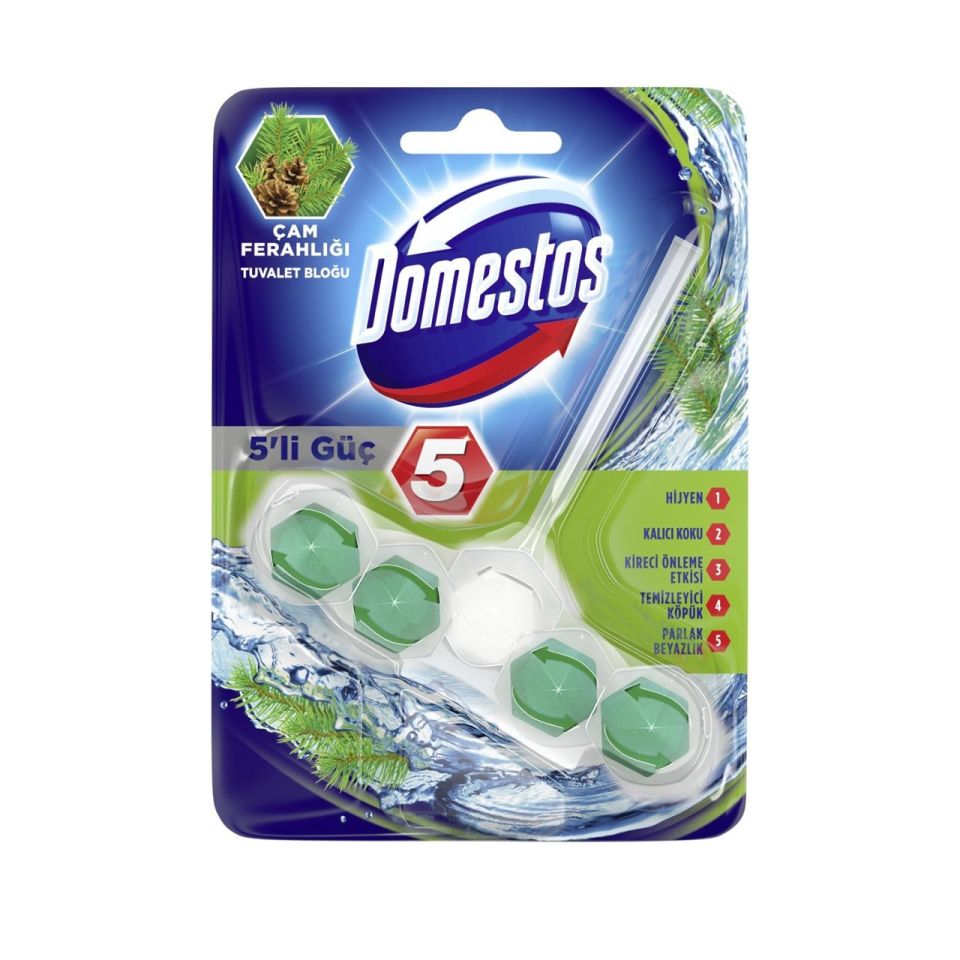 Domestos 5'li Güç Çam Ferahlığı Wc Blok 55 GR