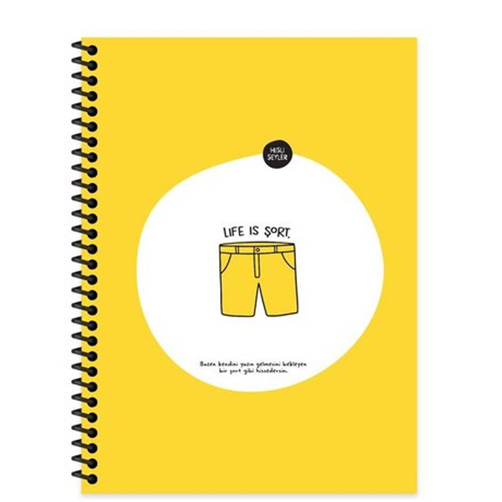 Hisli Şeyler Spiralli Kar.Kapak Stickerli Defter 18,5x25 80 YP Kar.