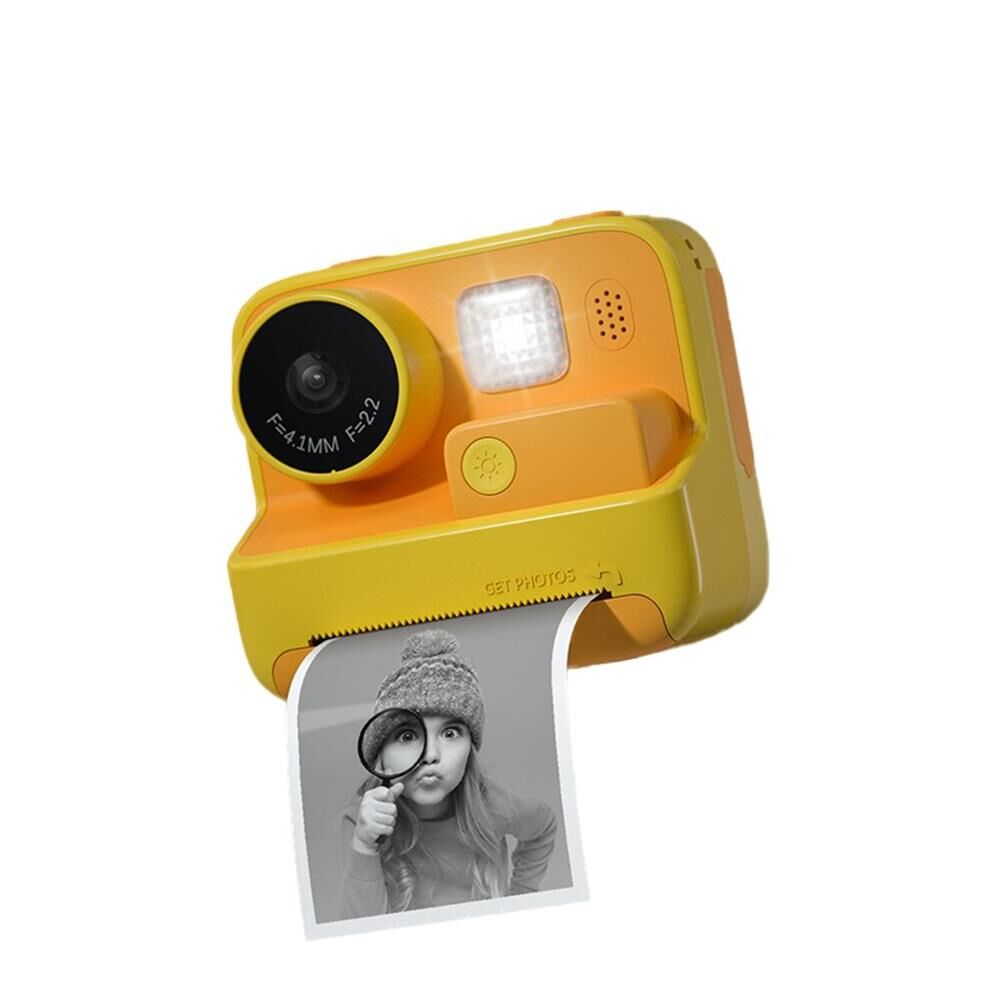 WowKids K27 Çocuk 48MP Fotoğraf Video Çekme Termal Çıktı Alan Sarı Fotoğraf Makinası