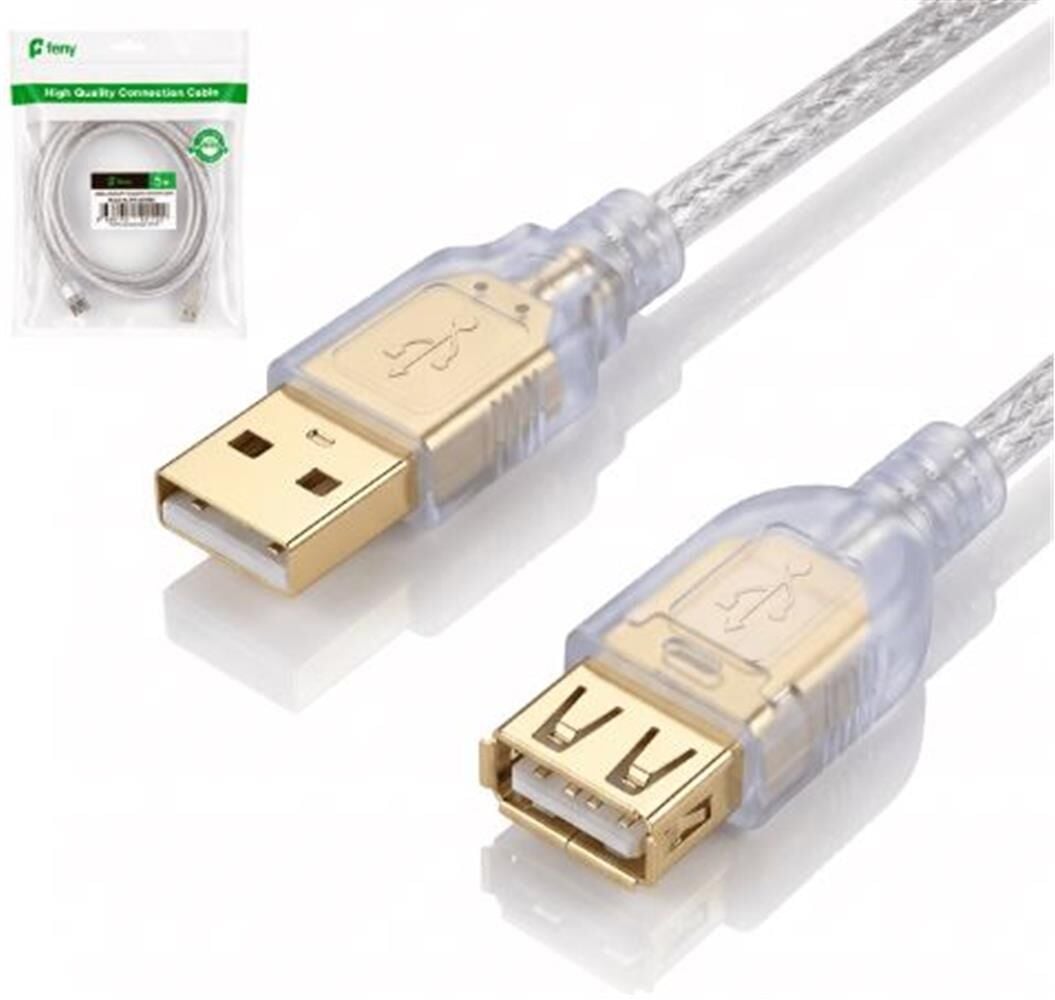 Feny FN-AF3015 USB2.0 AM-AF Şeffaf Uzatma Kablosu 1.5M