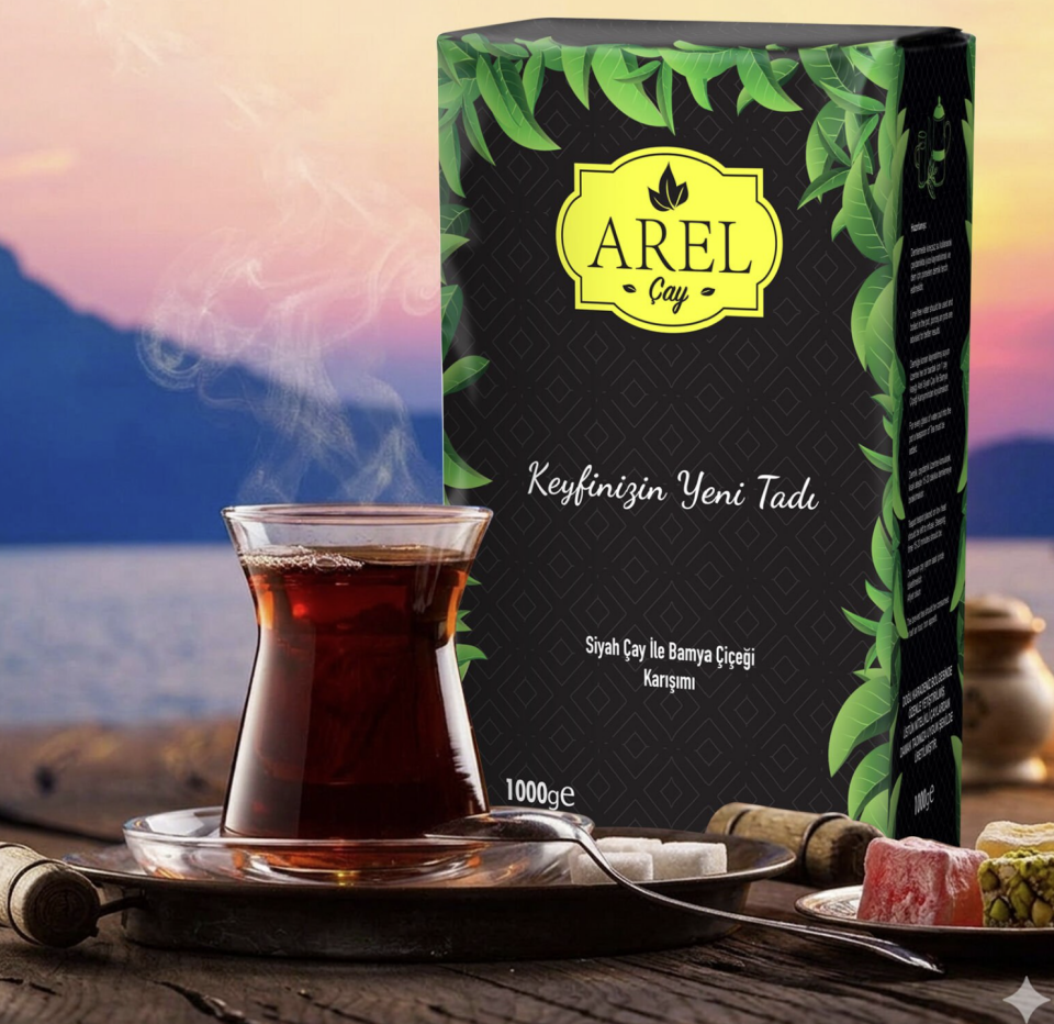 Arel Siyah Çay ile Bamya Çiçeği Karışımı Dökme Çay 1000 Gr