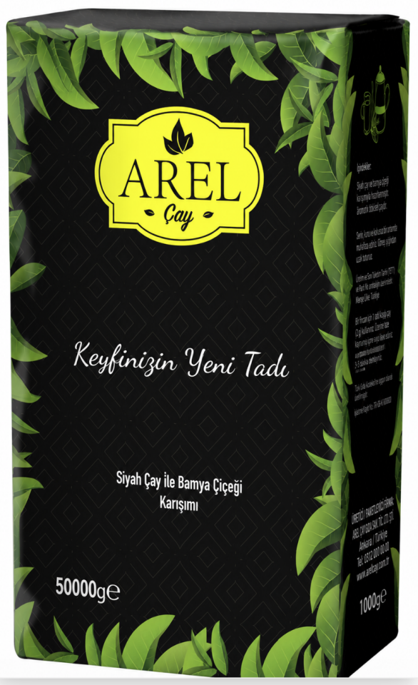 Arel Siyah Çay ile Bamya Çiçeği Karışımı Dökme Çay 5000 Gr
