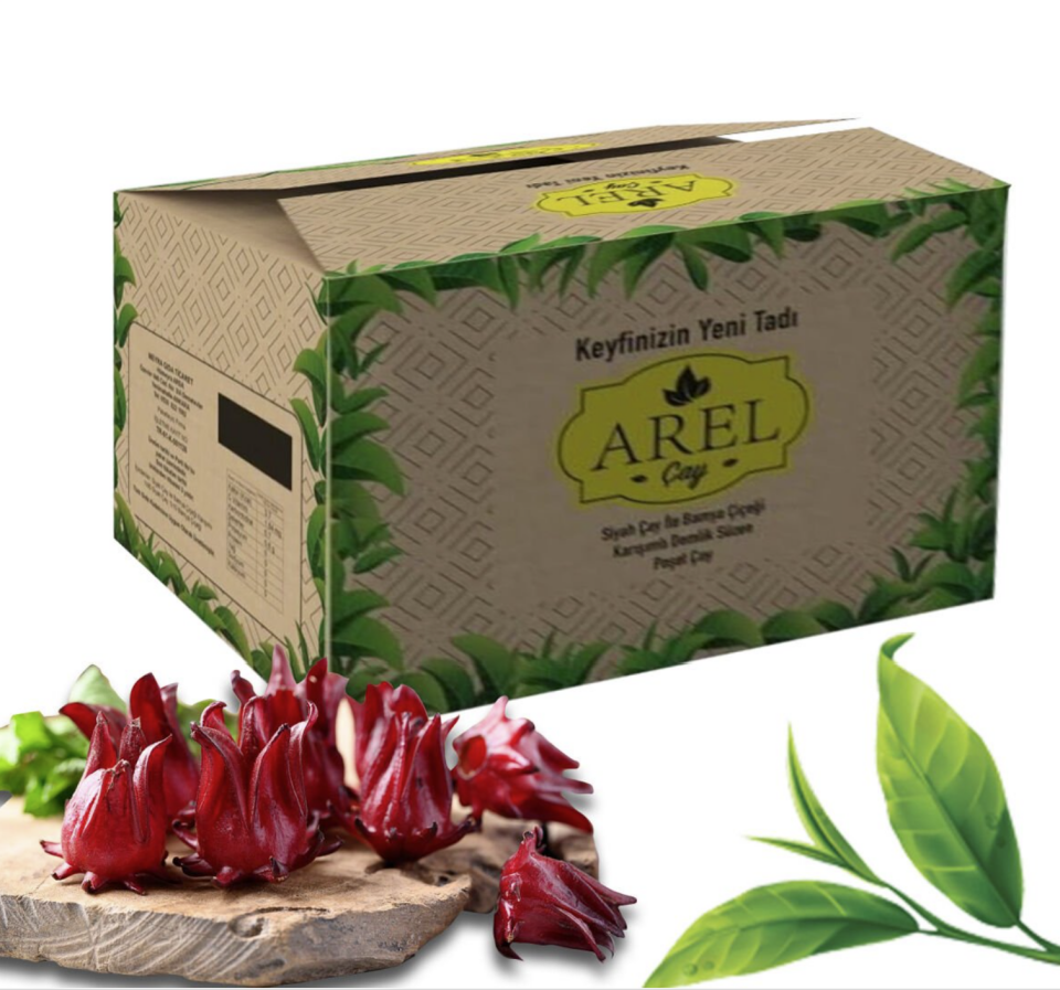 Arel Siyah Çay ile Bamya Çiçeği Karışımı Demlik Poşet Çay 15x334 Adet (5010 Gr)
