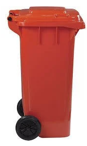 ÇÖP KONTEYNERI 120 LT RENKLİ (KIRMIZI)