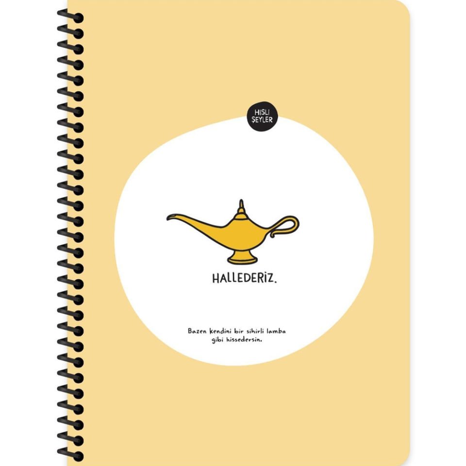 Hisli Şeyler Stickerli Defter Hallederiz 16,5x22,5 80 Yp.Çiz.