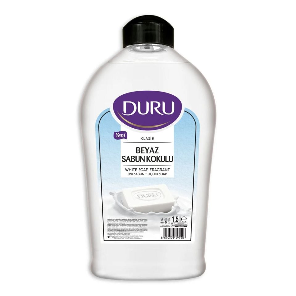 Duru Beyaz Sabun Kokulu Sıvı Sabun 1,5lt