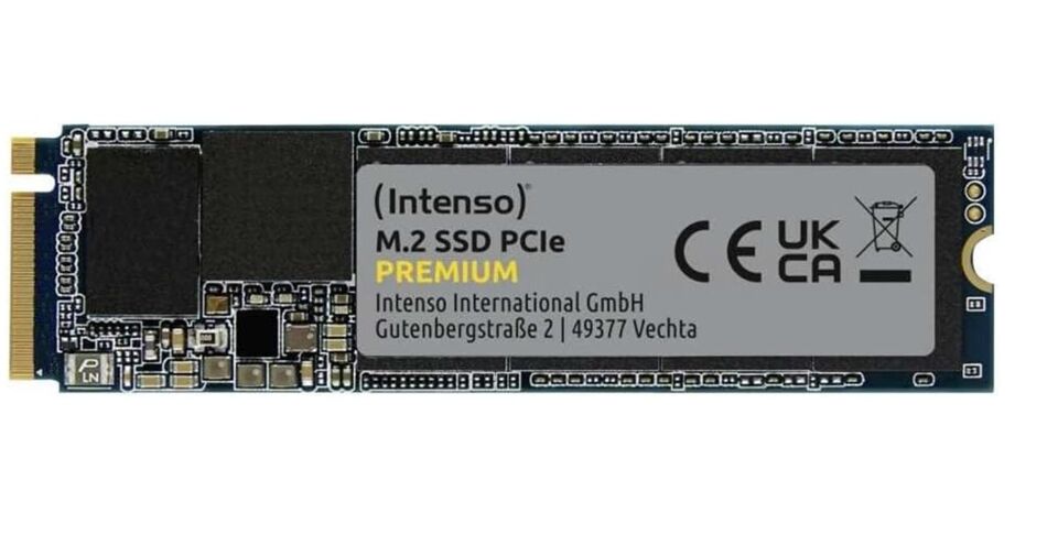 Intenso 1TB Premium Gen.3x4 NVMe 1.3 SSD 2100MB-1700MB-s Ssd Disk