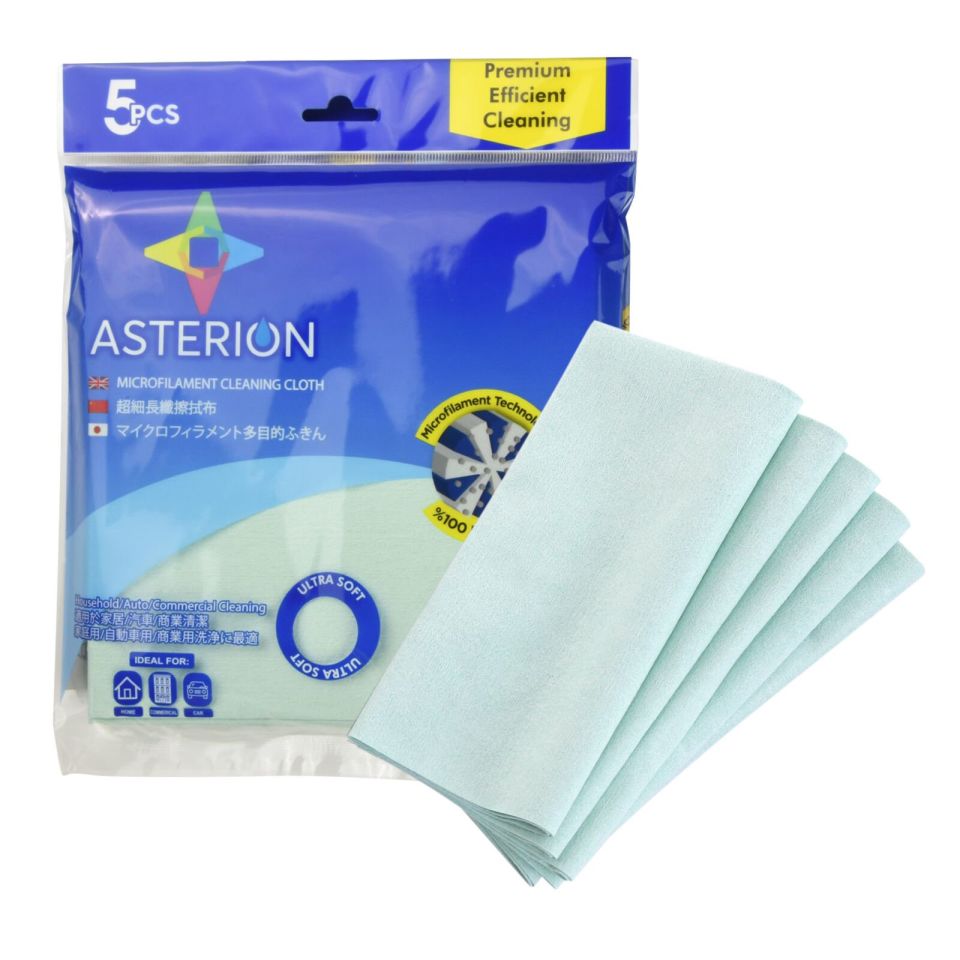 Asterion Mikrofilament Yeşil Temizlik Bezi 5'li Paket