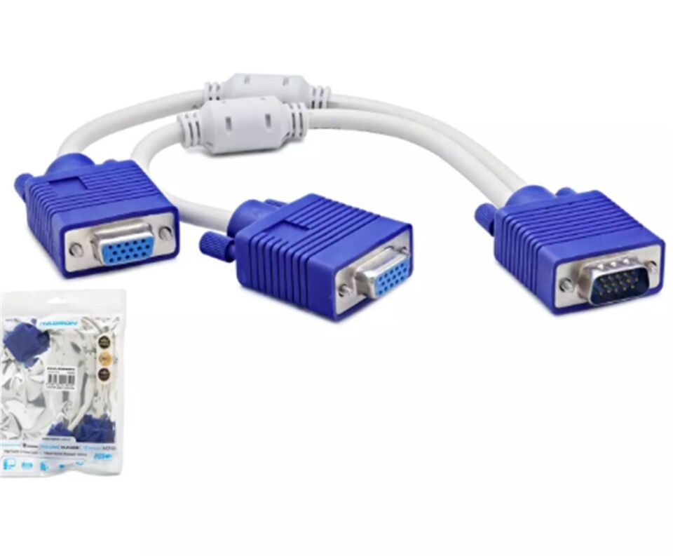 Hadron Hdx7753 Vga To 2-Vga F Y Kablo 30Cm Beyaz