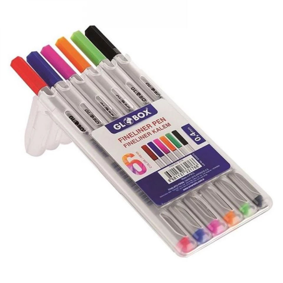 Globox Fineliner Kalem 6 Lı Pp Kutu