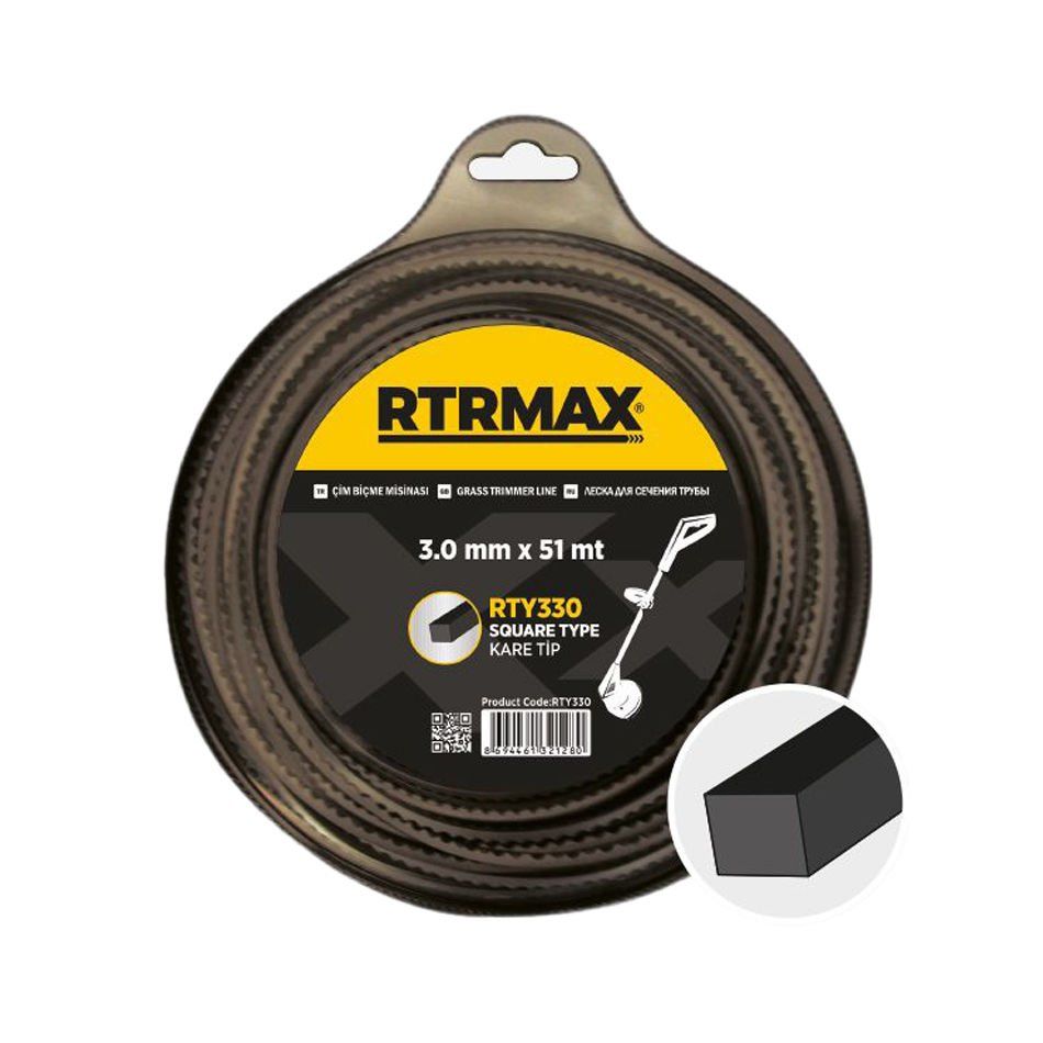 Rtrmax Rty330 Tırpan Misinası Kare 3,0 Mm x 51m