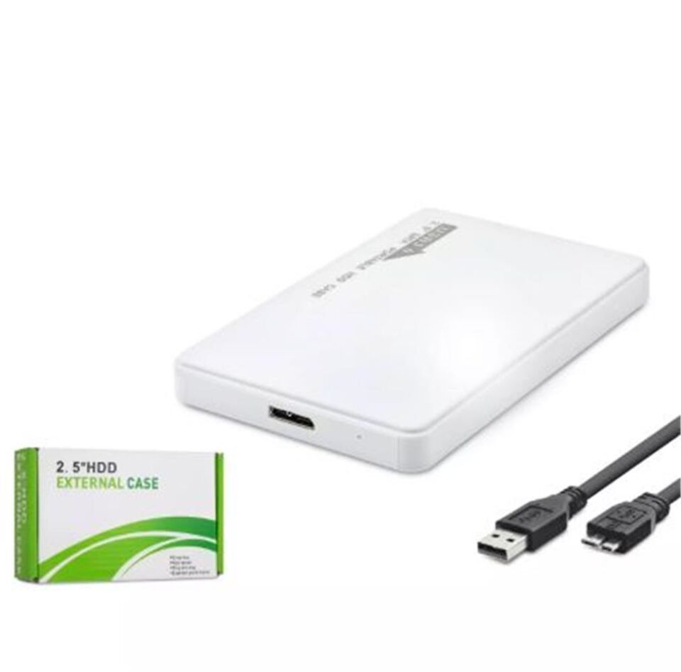 HADRON HDX1752 2.5 SATA HDD-SSD Harici Disk Kutusu USB 3.0 Micro-B - Beyaz