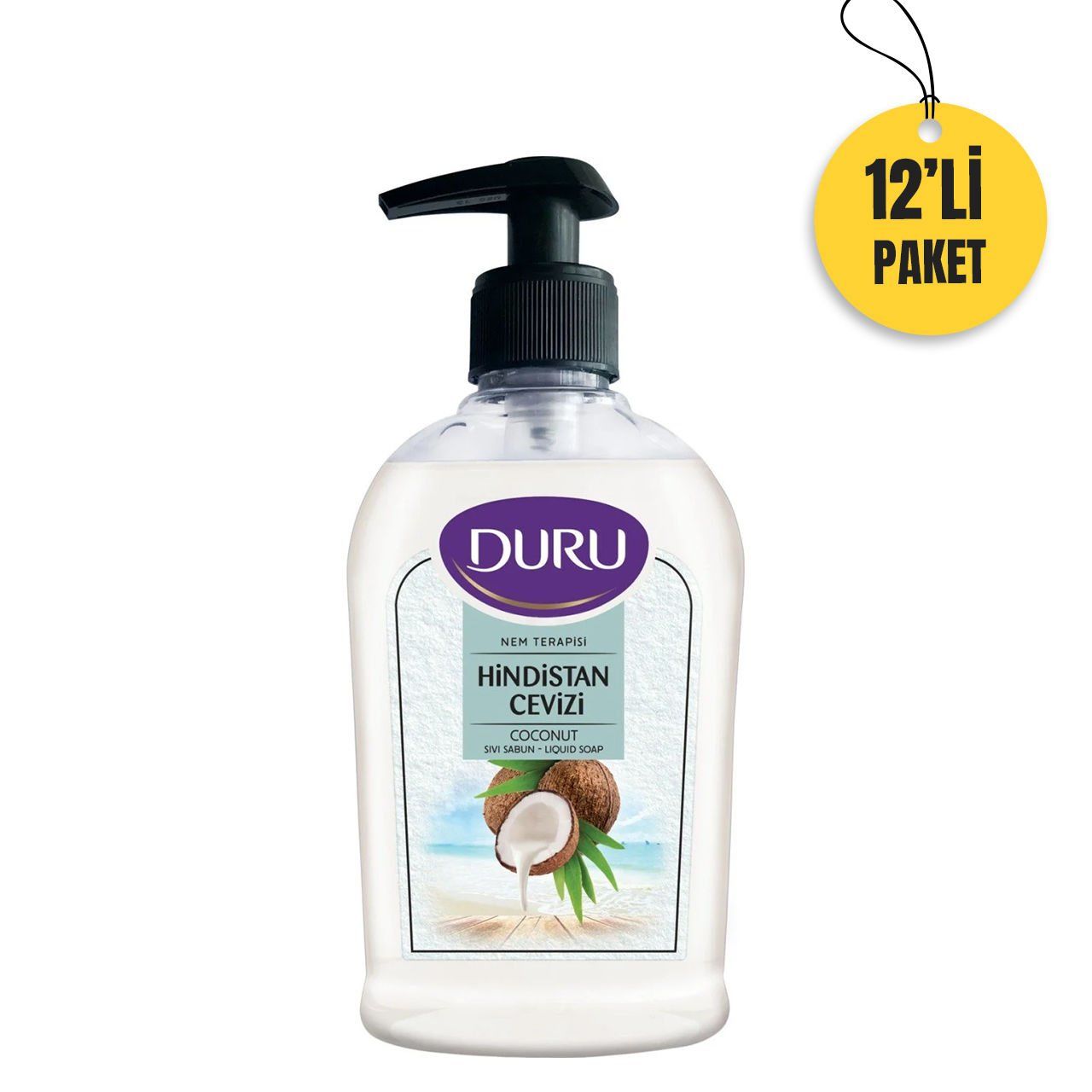 Duru Hindistan Cevizi Sıvı Sabun 300ml 12'li PAKET