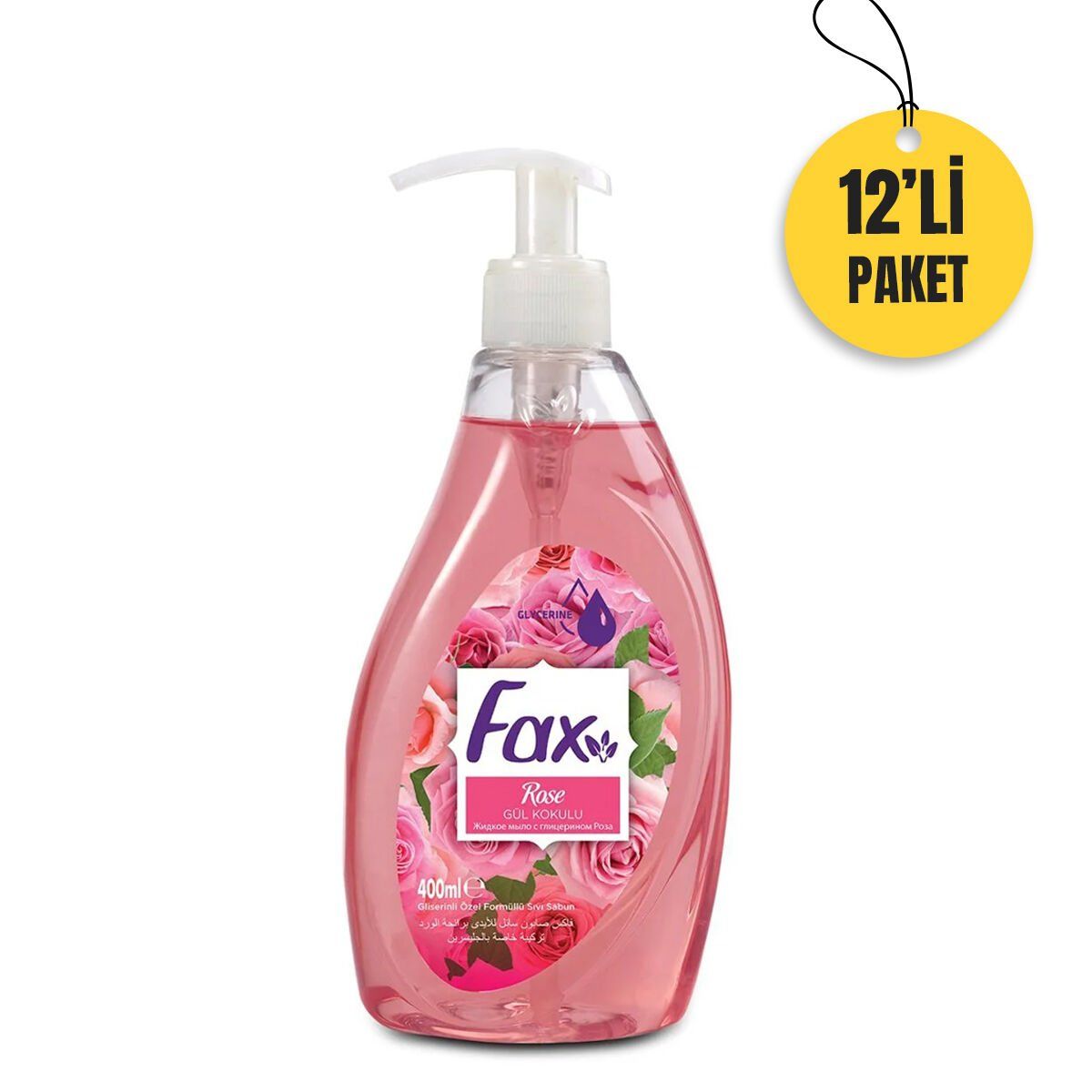 Fax Gül Sıvı Sabun 400ml 12'Lİ PAKET