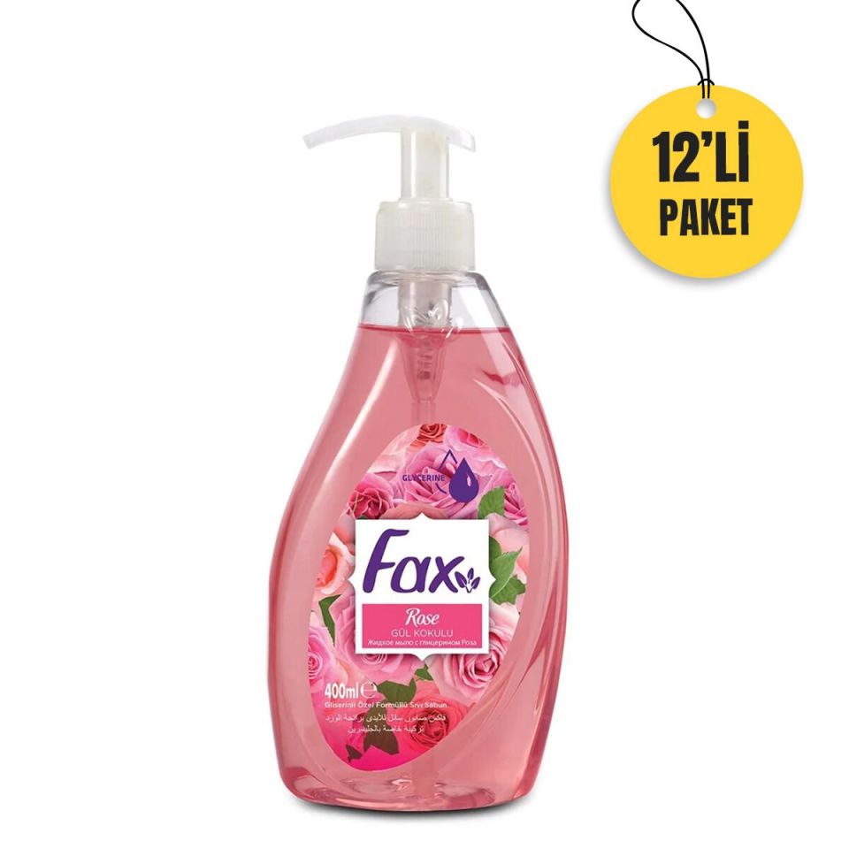 Fax Gül Sıvı Sabun 400ml 12'Lİ PAKET