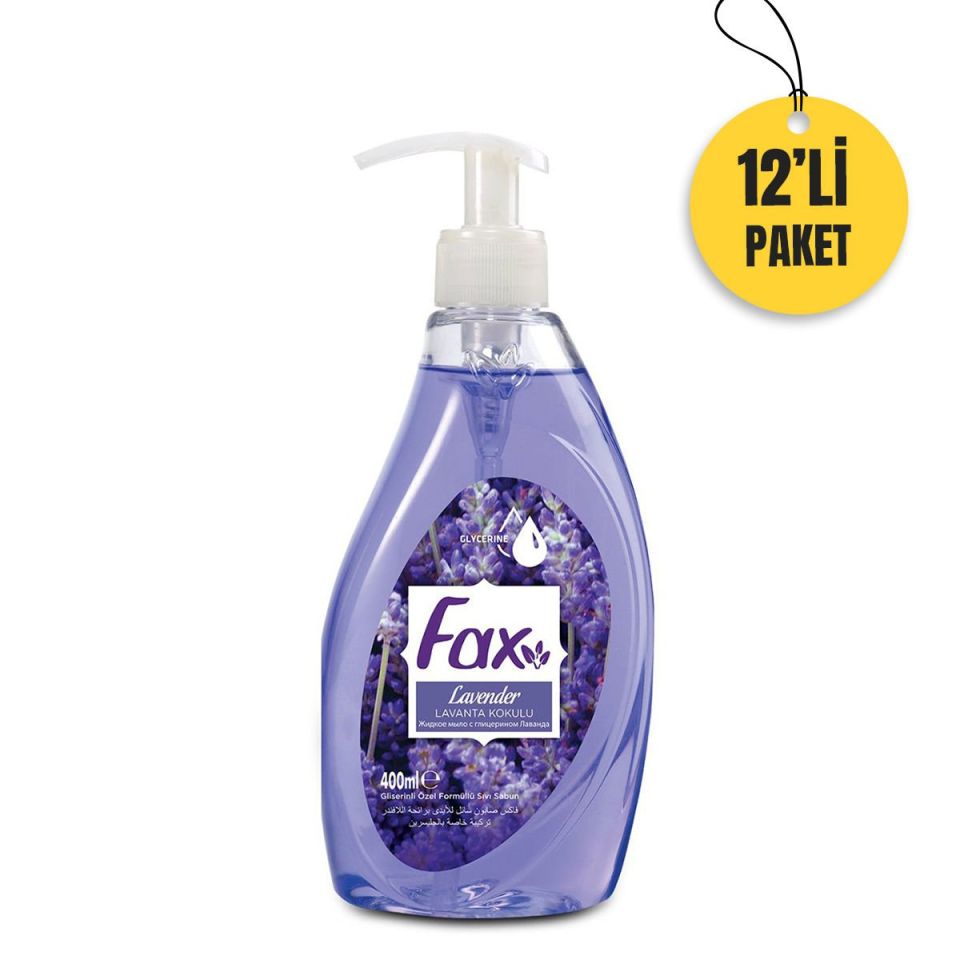 Fax Lavanta Sıvı Sabun 400ml 12'Lİ PAKET