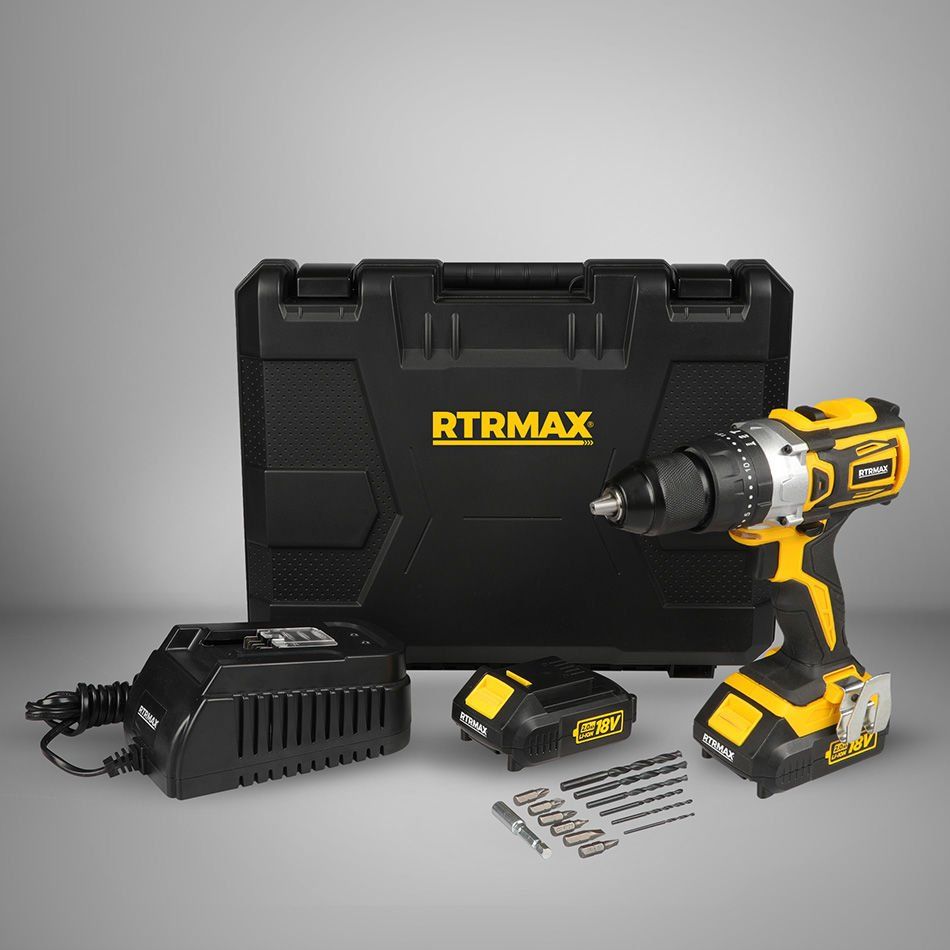 RtrMax RTX2014B Şarjlı Darbeli Matkap Kömürsüz Motor Solo (Aküsüz)