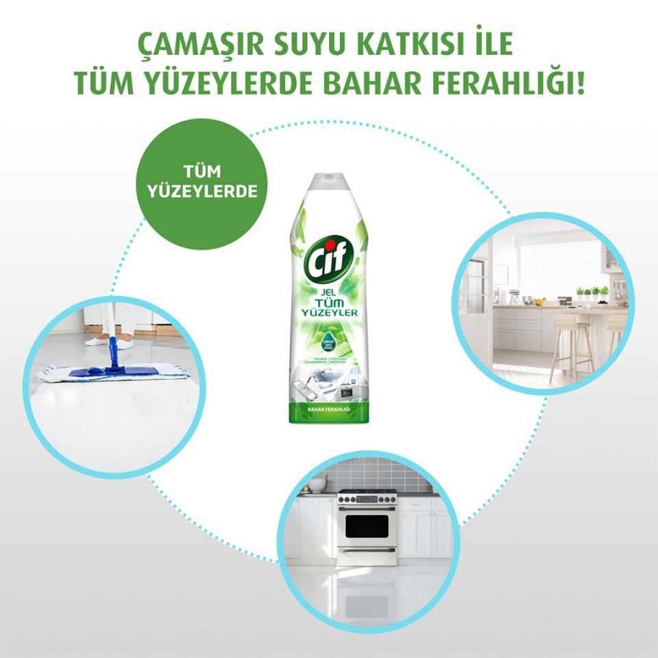 Cif Tüm Yüzeyler Jel Bahar Ferahlığı 750 Ml