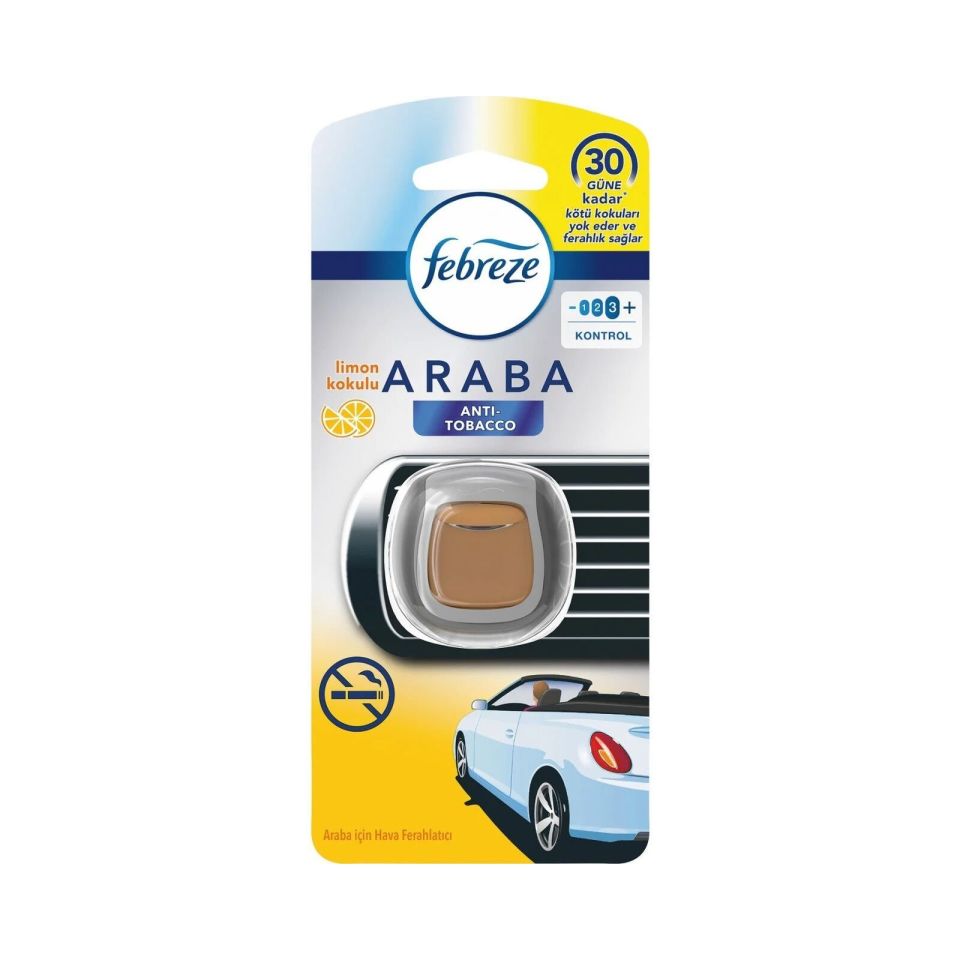 Febreze Hava Ferahlatıcı Araba Kokusu Sigara Kokusunu Önleyici Limon Kokulu 2 ml