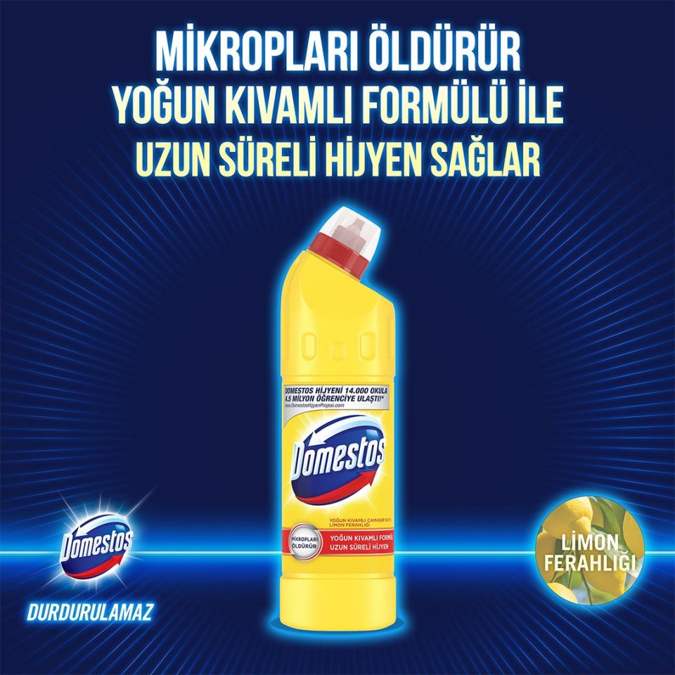 Domestos Limon Ferahlığı Yoğun Kıvamlı Çamaşır Suyu 750 Ml