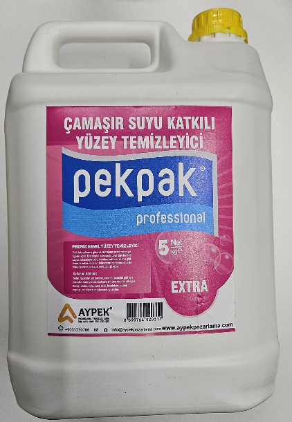 Pekpak Çamaşır Suyu Katkılı Yüzey Tewmizleyici 5 Lt