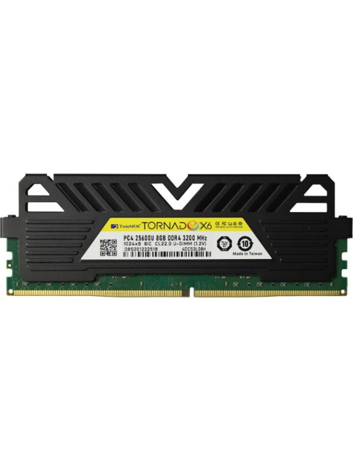 TwinMOS Ddr4 8gb 3200MHZ CL22 Tornadox6 Desktop Ram Soğutuculu (TMMDD48GB3200DKBX6)