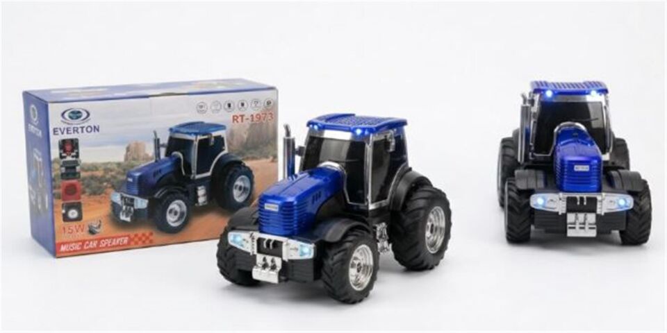 EVERTON RT-1973 Mavi Traktör Modeli  Bluetooth Fm-Usb-Tf-Aux Şarjlı Nostaljik Radyo