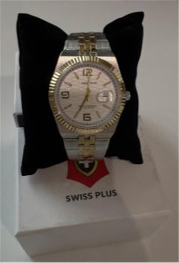 Swiss Plus Man Watch Premium Seri Model-10 ST3442AGS White-Gold