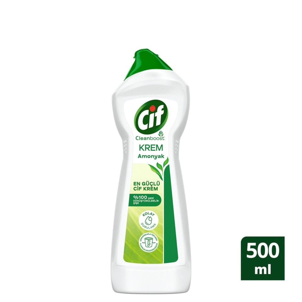 Cif Krem Yüzey Temizleyici Amonyaklı Yağ ve Kireç Sökücü 500 Ml