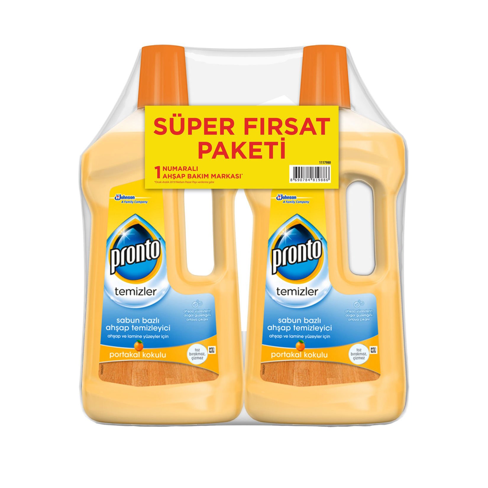 Pronto Ahşap Yüzey Temizleyici Portakal Kokulu 2x750 ml