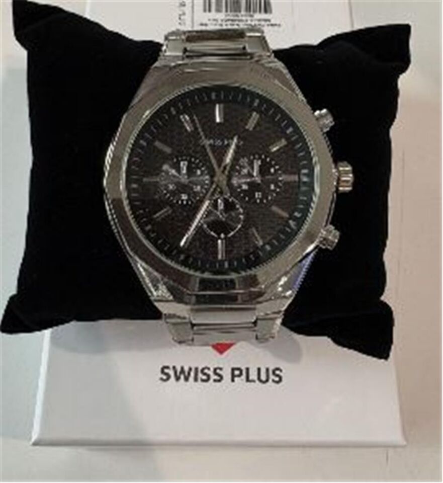 Swiss Plus Man Watch Basic Seri Model-4 ST3503AGS Plus Black-Silver