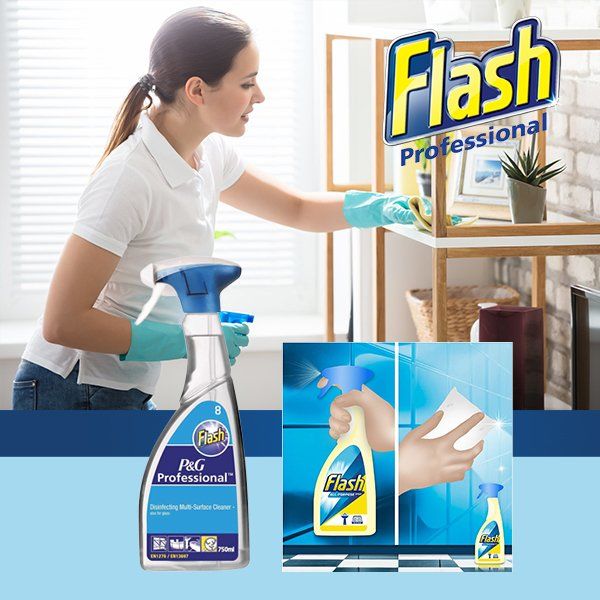 Flash Professional No:8 Hijyenik Yüzey ve Cam Temizleyici 750 ml