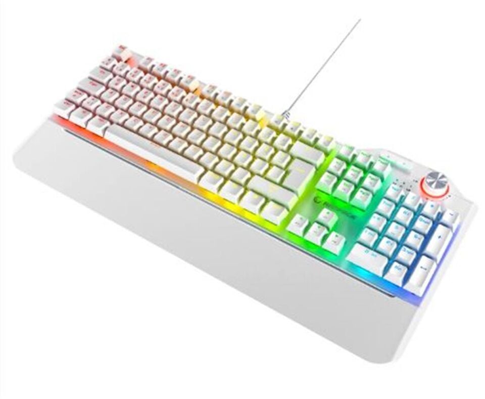 Rampage Hydra R6 Full Color RGB LED Beyaz Gaming Pro Red Switch Q Aluminyum Kaplama  Mekanik Klavye