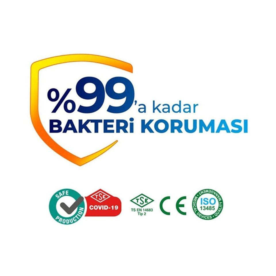 Evony Çocuk Yeşil Yumuşak Elastik Kulaklı Cerrahi Maske 10'lu