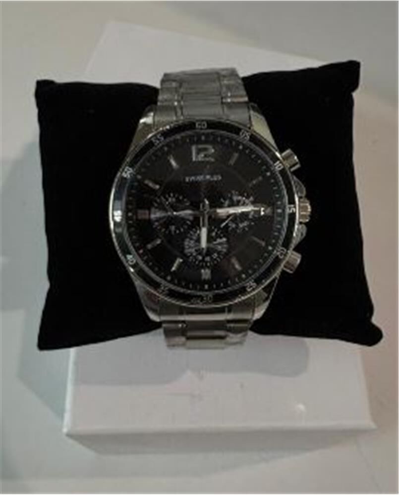 Swiss Plus Man Watch Basic Seri Model-10 ST3516AGS Lüx Black-Silver