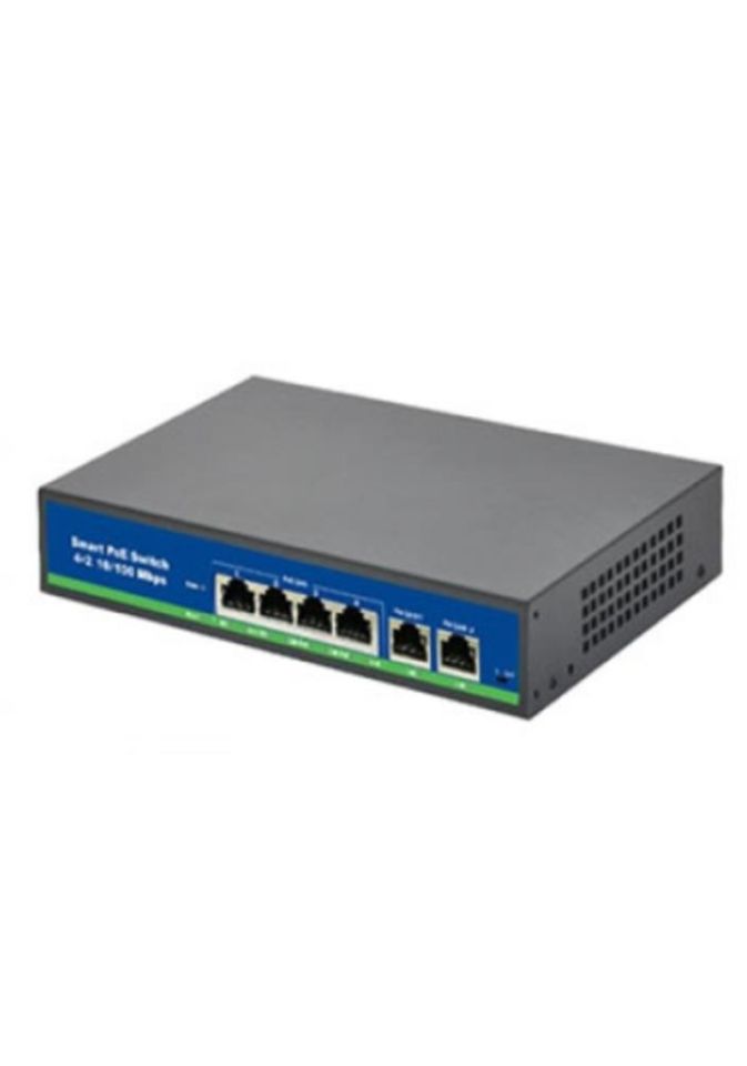 ISEE ISS-3006P 4 Port Poe+ 10-100 Mbps 2 Port 10-100 Uplink Switch 60W