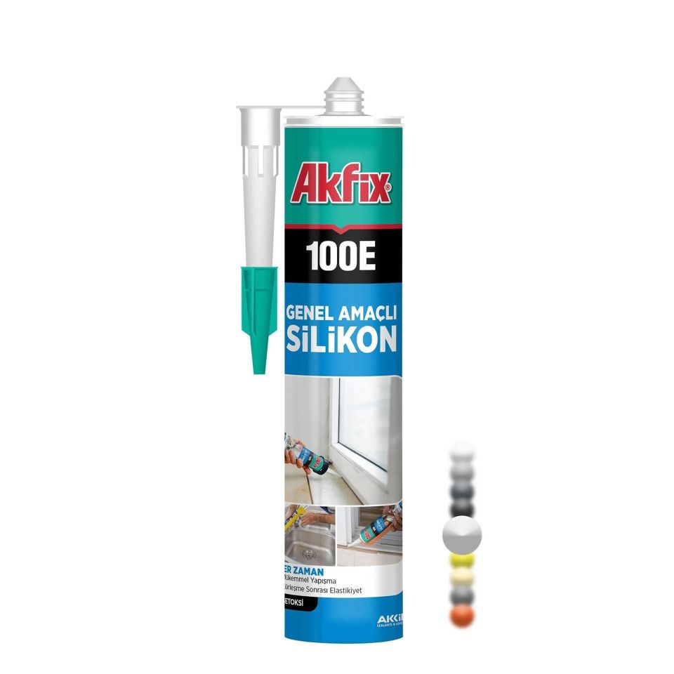 Akfix 100E Genel Amaçlı Silikon Şeffaf