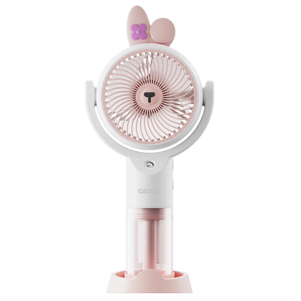 Asonic AFN26 Beyaz 500mAh 2 Kademe (Püskürtme Fonksiyon) Nemlendirici Sprey USB Fan Şarjlı