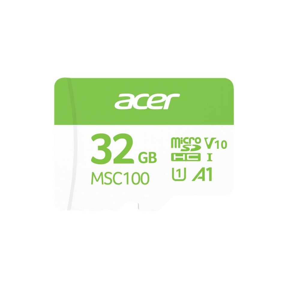 Acer MSC100 32GB microSD U1 V10 A1 Aksiyon Kamera & Güvenlik Kamerası Uyumlu