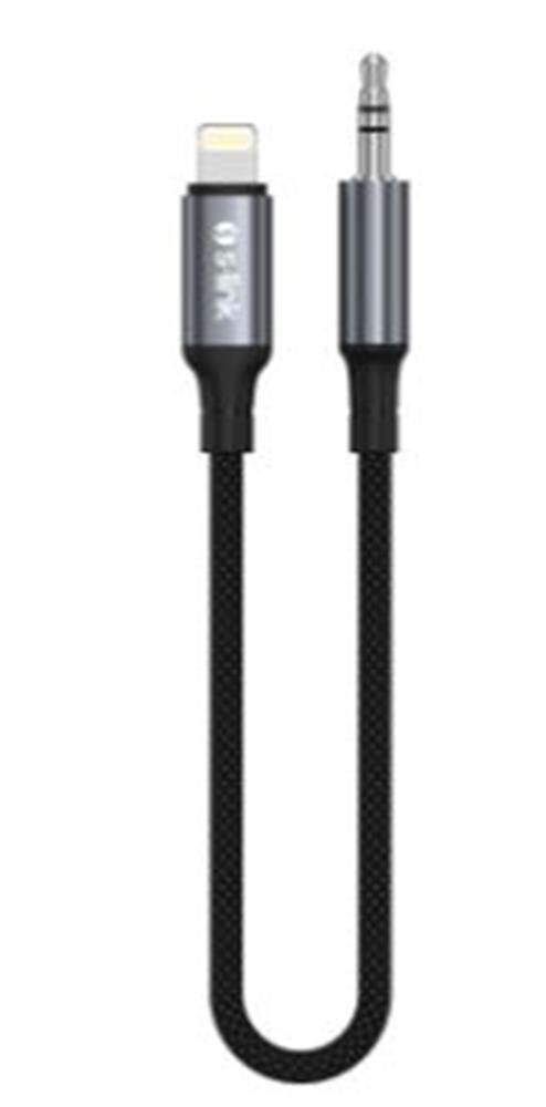 S-link Armor ML-01 1.2m Lightning to M AUX Örgülü Metal Başlıklı Siyah Ses Kablosu