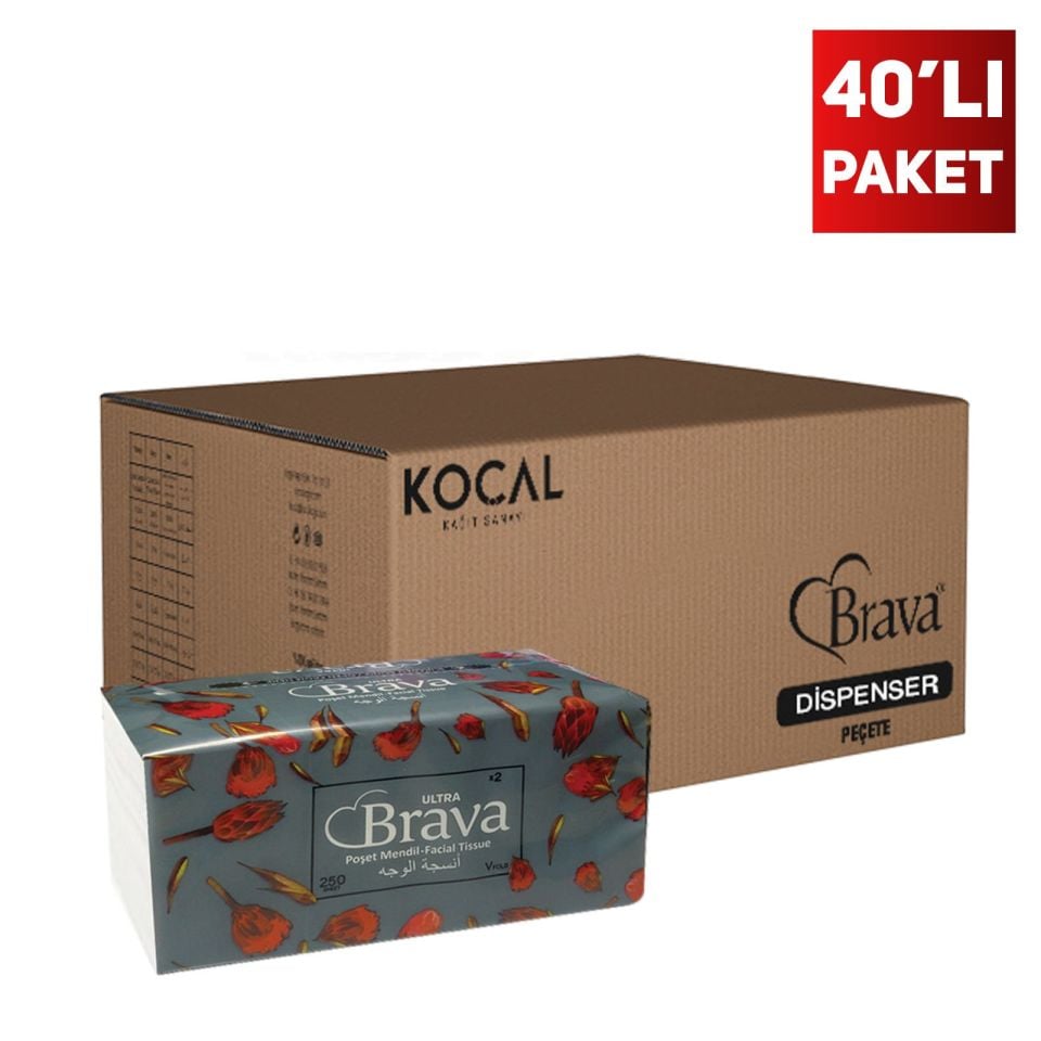 Brava Ultra Dispenser Peçete 40x250'li