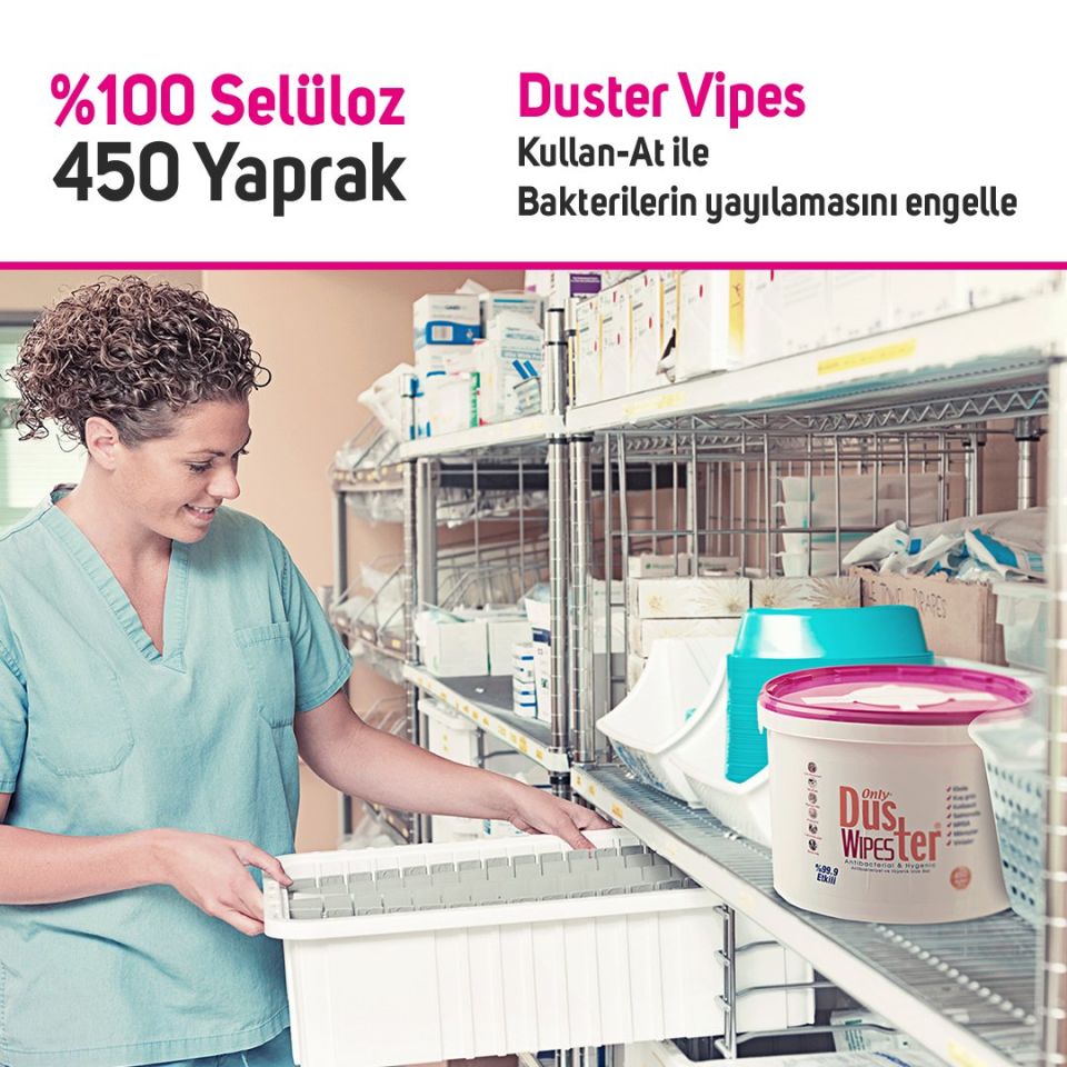 Only Duster Wipes Antibakteriyel Temizlik Bezi 450'li